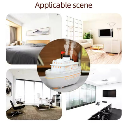 Double Spray Cruise Ship Humidifier, Aroma Diffuser, Quiet Ultrasonic Air Humidifier