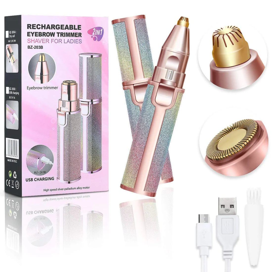 Flawless Rechargeable 2 in 1 Eyebrow Trimmer