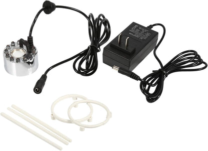 Ultrasonic Mist Maker Air Humidifier, Electric Fountain Pool Atomizer Humidifier, Color Changing Ultrasonic Mist Maker