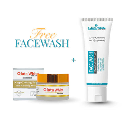 Gluta White Night Cream & Gluta White Face Wash