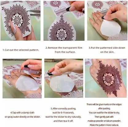 Mehndi Waterproof Sticker