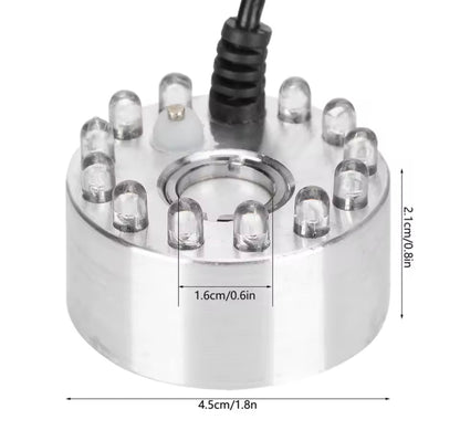 Ultrasonic Mist Maker Air Humidifier, Electric Fountain Pool Atomizer Humidifier, Color Changing Ultrasonic Mist Maker