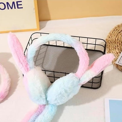Cute Rabbit Ear Muffs  Cozy Winter Warmth with an Adorable Look
