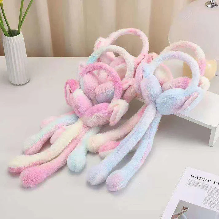 Cute Rabbit Ear Muffs  Cozy Winter Warmth with an Adorable Look