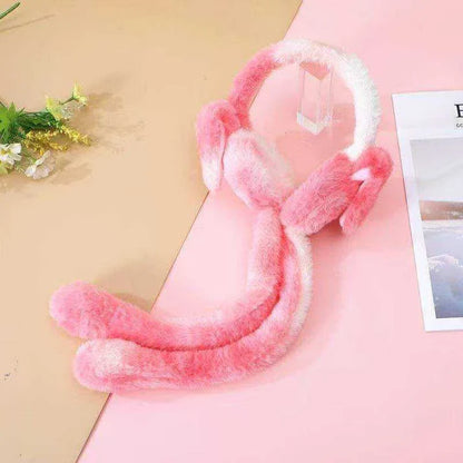 Cute Rabbit Ear Muffs  Cozy Winter Warmth with an Adorable Look