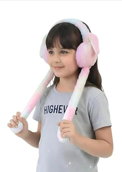 Cute Rabbit Ear Muffs  Cozy Winter Warmth with an Adorable Look